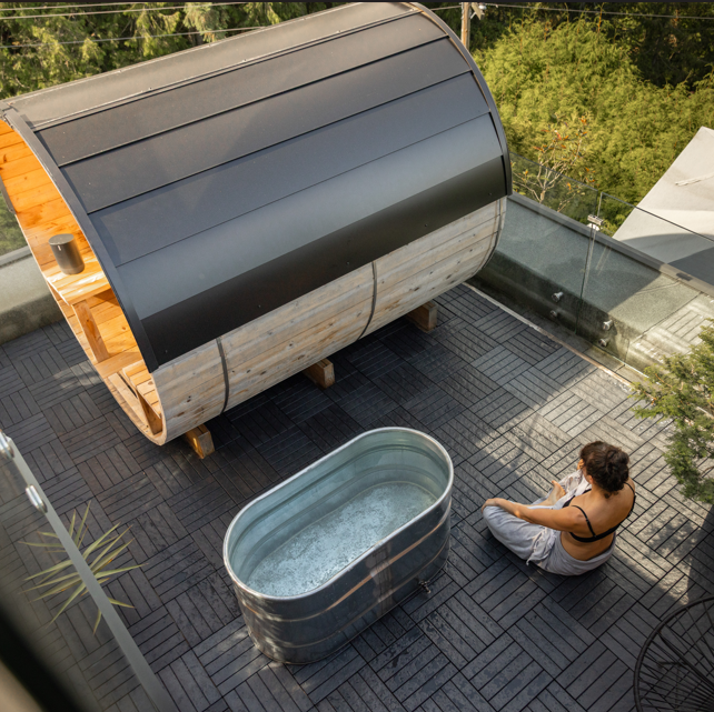someone relaxing on a modular deck