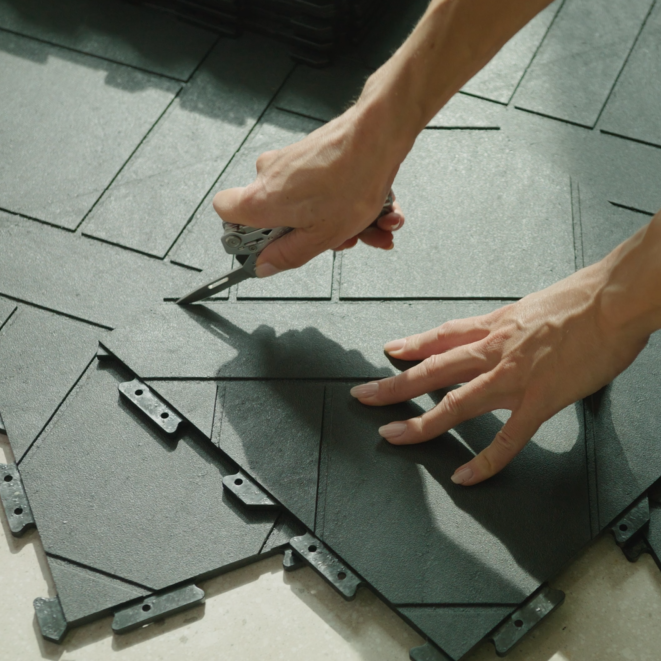 12"x12" Infinity Tile - Black